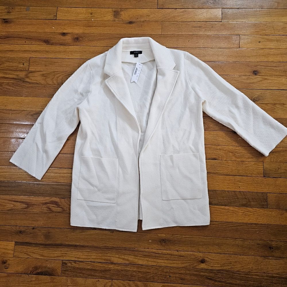 J Crew Womens Cotton V Neck Cardigan White Size Medium